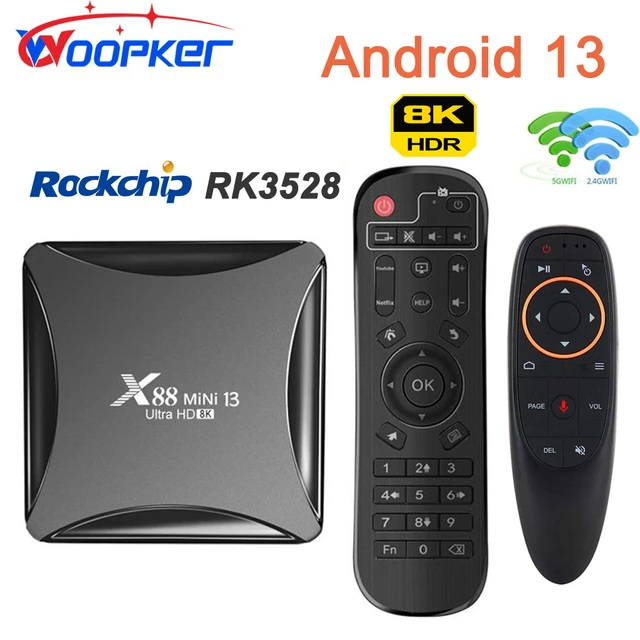 X88 MINI 13 TV Box Android 13 8K Dual Band Wifi Video Output 4K 4GB 64GB  RK3528 Android TV Box