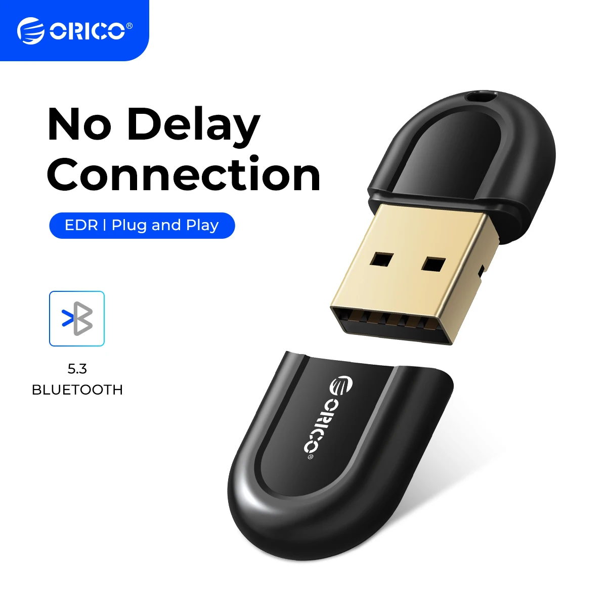  ORICO USB Bluetooth-Compatible Dongle 5.3 Adapter Music Audio Receiver Transmitter Support Windows 7/8/10 for PC Laptop Speaker 