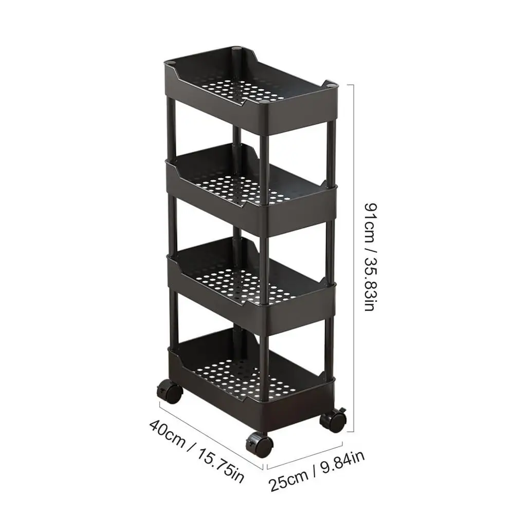 Mobile Storage Rack Trolley Kitchen Bathroom Bedroom Multi Storey Snacks  Storage Rack with Wheels Organizer Home Accessories - AliExpress