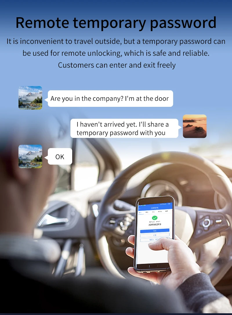 Ttlock APP Wooden Glass Door Lock Bluetooth Remote Unlock Fingerprint App Card P