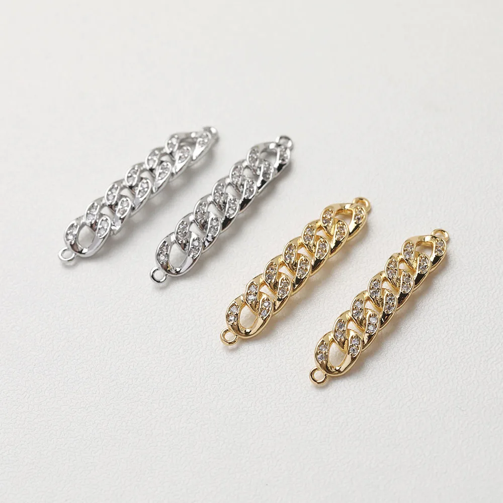 

Соединитель цепи латунный с двумя отверстиями, 14 к, 2 шт.