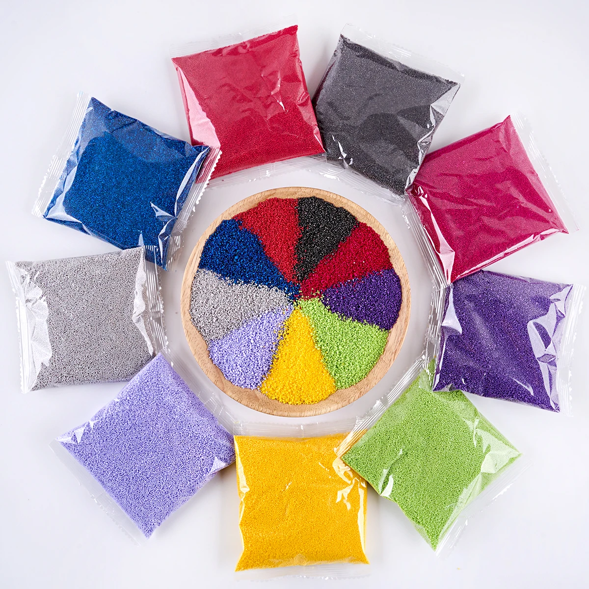 50g Colorful Sand Wax Pearl Candle DIY Candle Making Accessories Painting Sand Cup Wax Snowflake Handcraft Supplies
