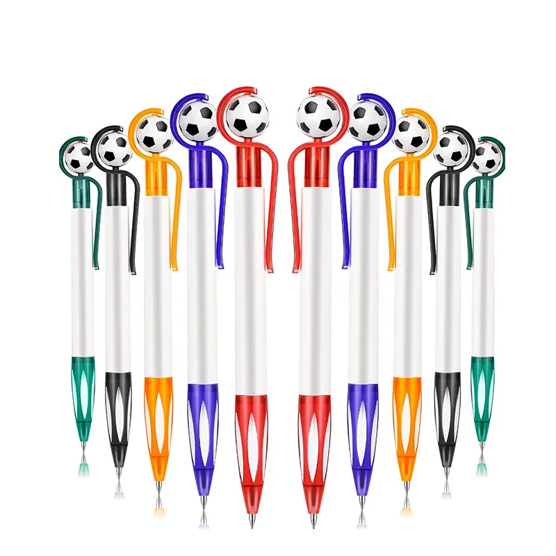 

500pcs Soccer Shape Ballpoint Pens Football Party Black Ink Retractable Multicolor Ballpoint Pens Medium Point 1.0 mm