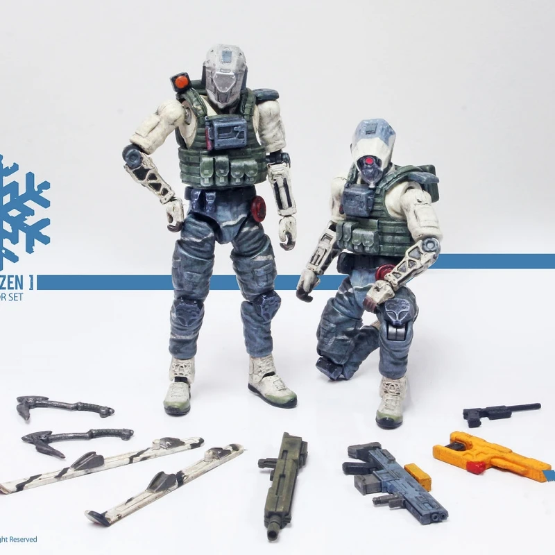 

Original Joytoy Robot Secret Trooper Devil Toys 3.75in Soldier Compatible 1/18 Scale Action Figure Kids Toy Birthday Xmas Gifts