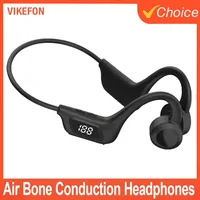 VIKEFON Air Bone Conduction Headphones Tf Card Digital Display Fone Headset Hands-free Call Auriculares Sports Open-ear Earphone 1