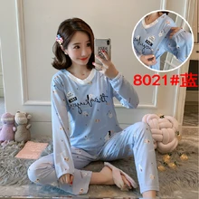 

Spring Autumn Pregnancy Nightgown Clothes Maternity Pajamas Set Breastfeeding Pregnant Women Cotton Nursing Pjs Suit Sleepwear