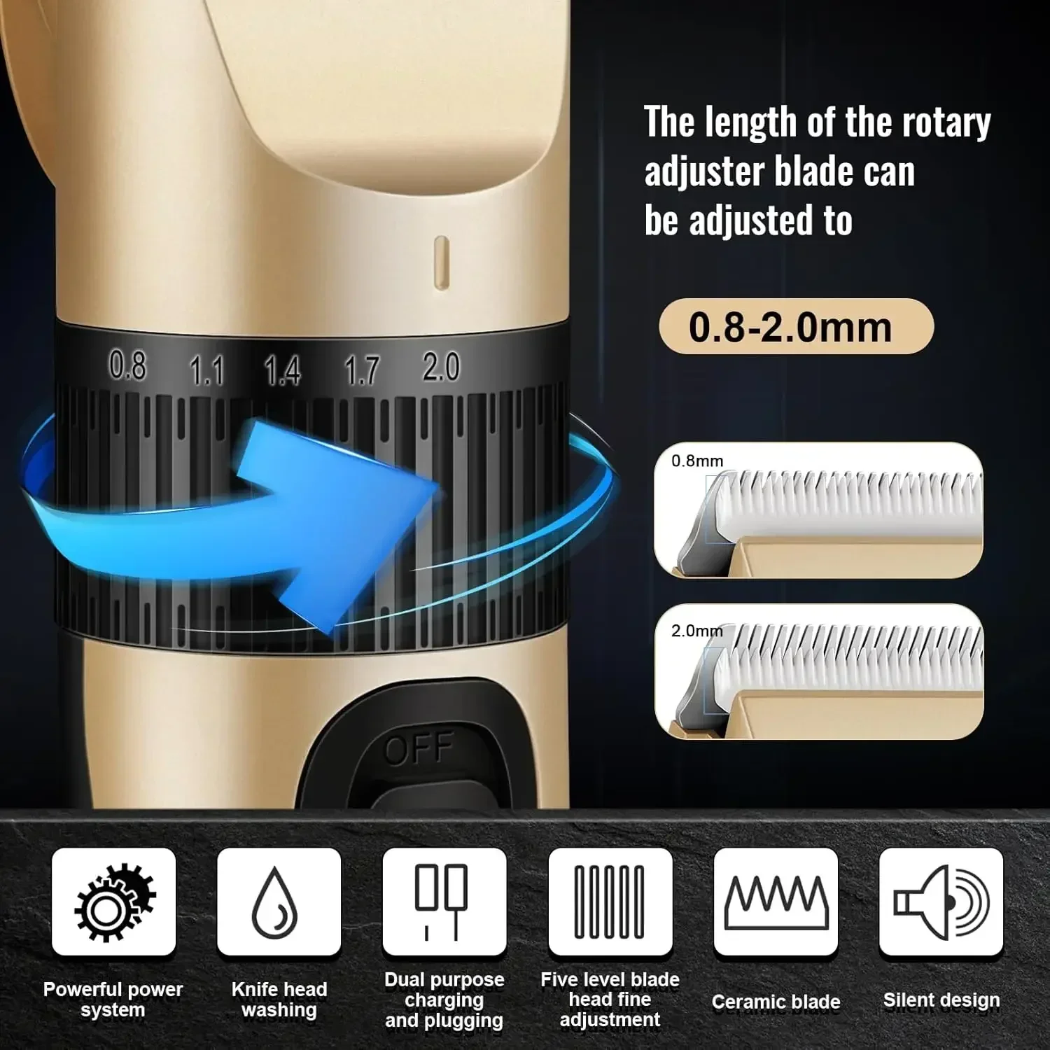 Hair Clipper Home Electric Set Low Noise and Long Battery Life USB Rechargeable Shaver and Cutting Tool