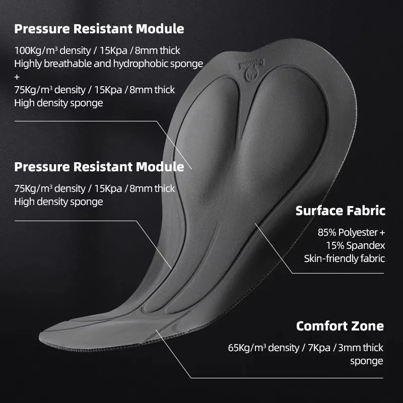 FZCSPEED Women's Padded Jersey with Mesh Pockets Cycling Pants Removable with 3-D Padding Cold Weather Protection Winter Gear