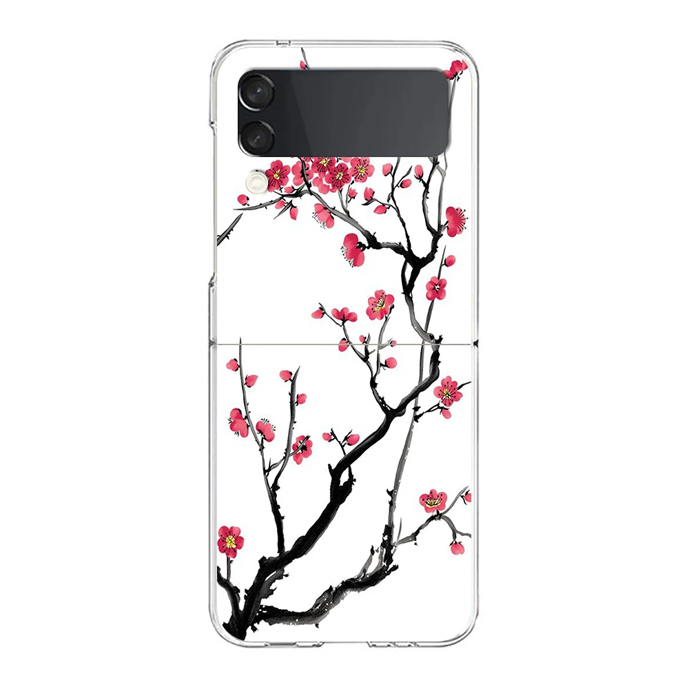 Artistic Flower Design Shockproof Dustproof Hard Folding Phone Case