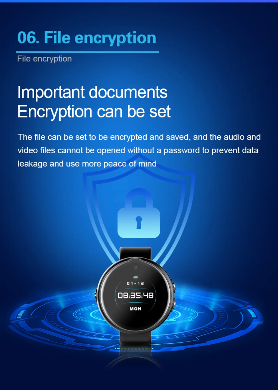A Smart Watch SpyCam with file encryption.