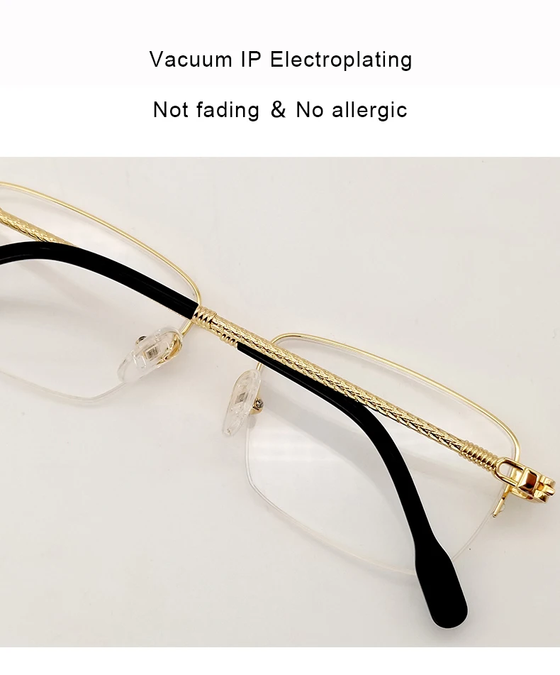 Krasivyy Unisex Semi Rim Square Titanium Eyeglasses 3