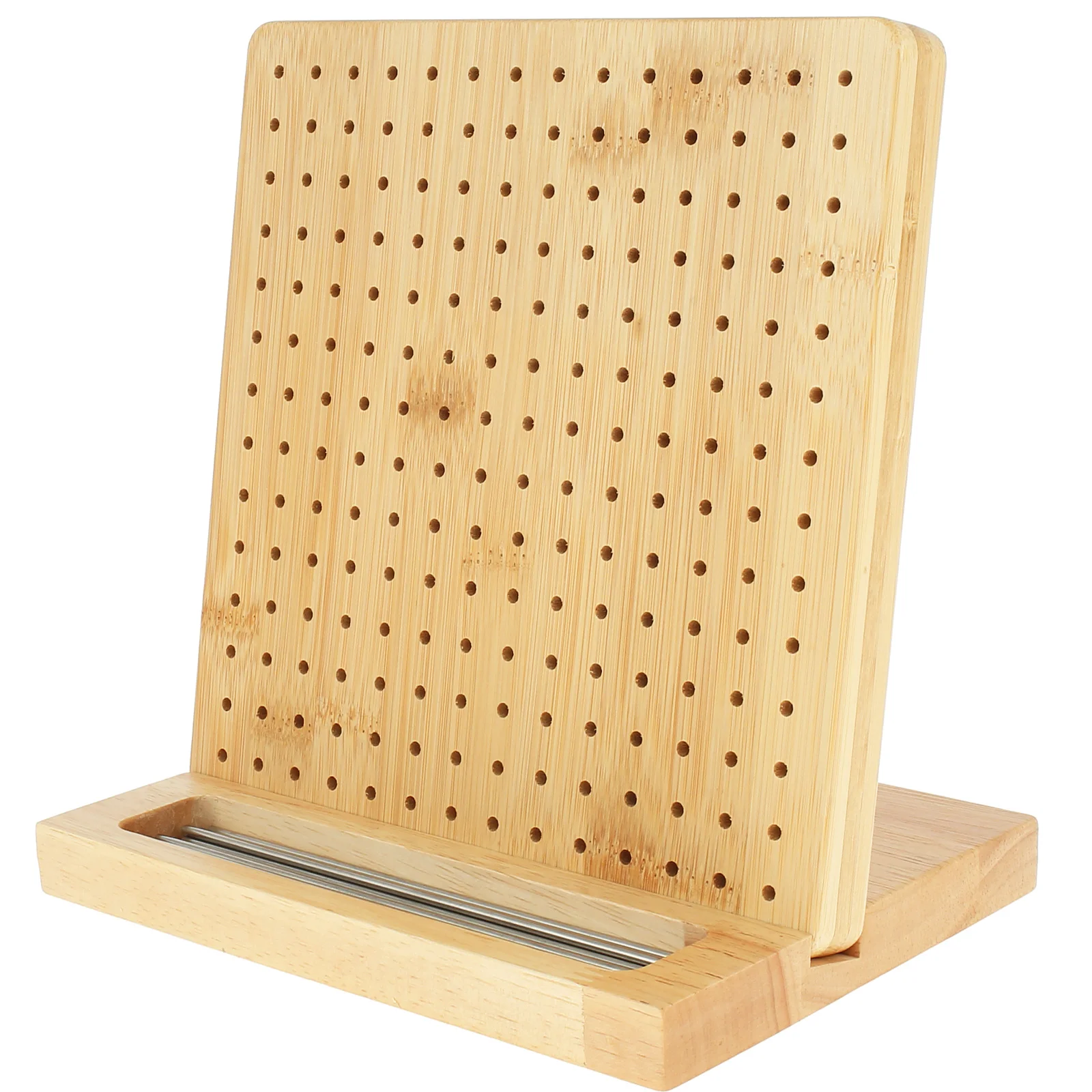 

New Blocking Board with 196 Holes 7.7in Square Crochet Blocking Board with 15 Stainless Steel Rod Pins Reusable Granny Square