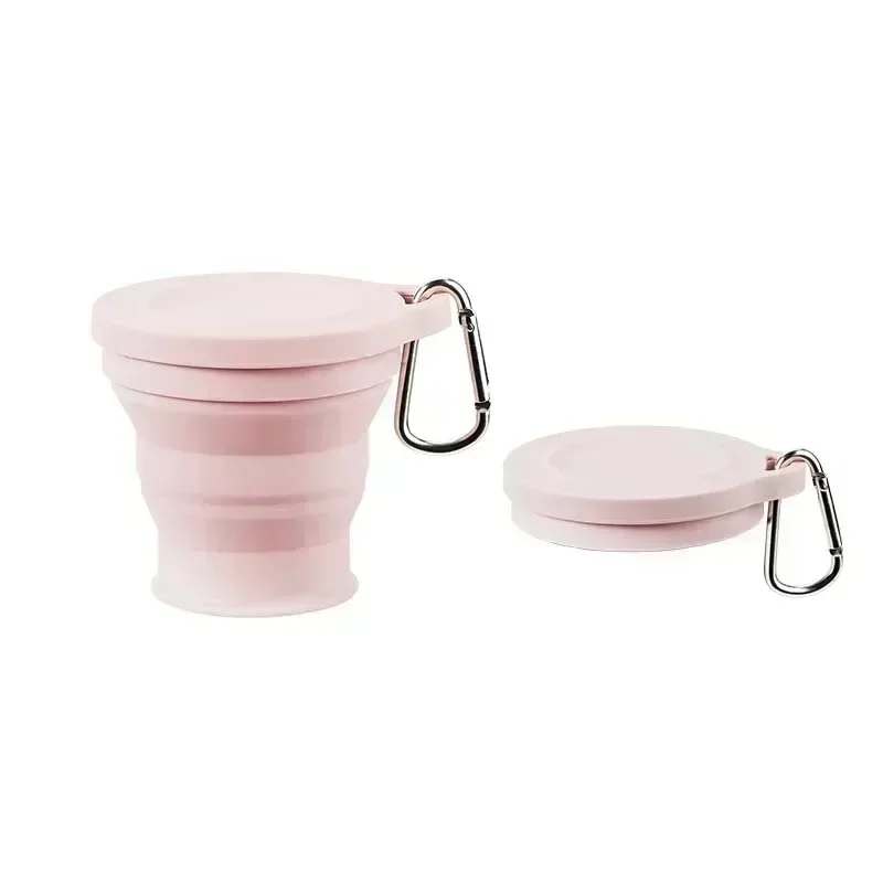 Folding Cup 1-10PCS 180ML Silicone Collapsible Water Cup Outdoor Camping Travel Portable Foldable Lid Coffee Cup Sports Hiking Accessories