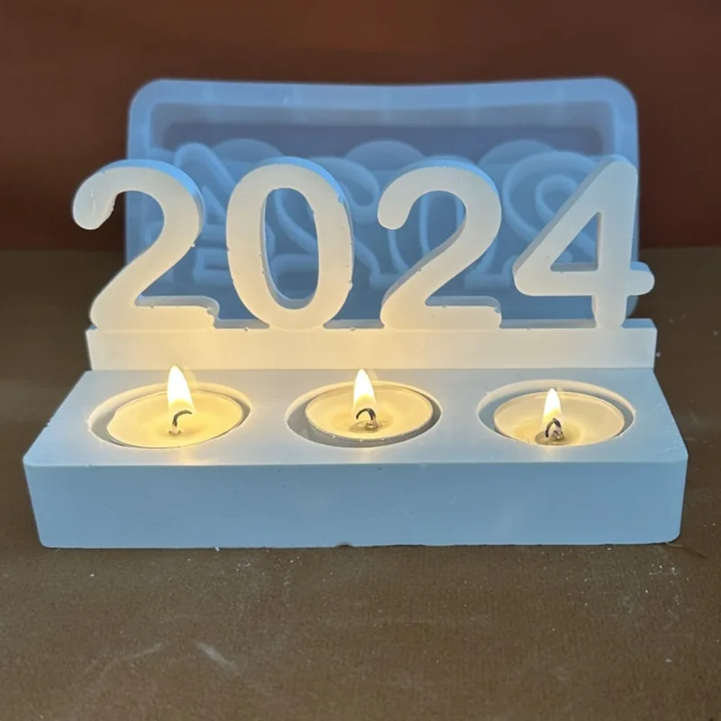 

Numbers 2024 Shape Silicone Mold Candle Holder Molds Gypsum Handmade Epoxy Resin Candlestick Mould Casting Home Desktop Decor