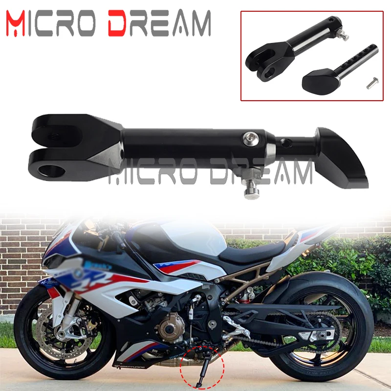 

Motorcycle Adjustable Kickstand 5.5"-7" Custom Side Stand Lowered Kick Stand Kit For BMW S1000RR 2010-2021 S1000R 2014-2021 2020