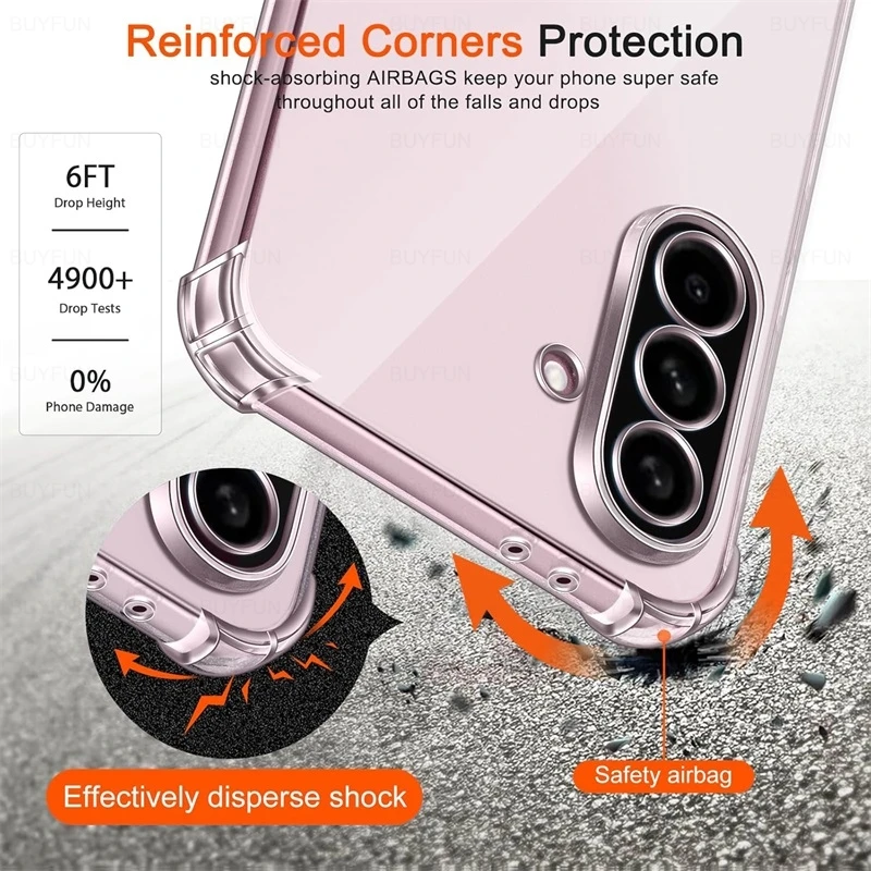 Shockproof Silicone Soft Case - Clear Ultra-Thin Luxury Back Cover
