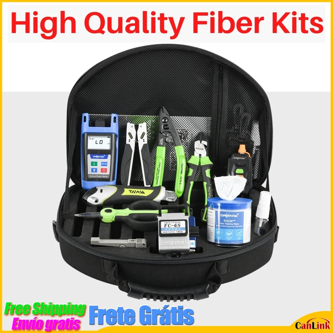 

Высококачественные наборы инструментов для оптоволокна, оптический инструмент для сращивания, набор для очистки, оптический измеритель мощности, волоконный Кливер, Визуальный дефектоскоп VFL FTTH