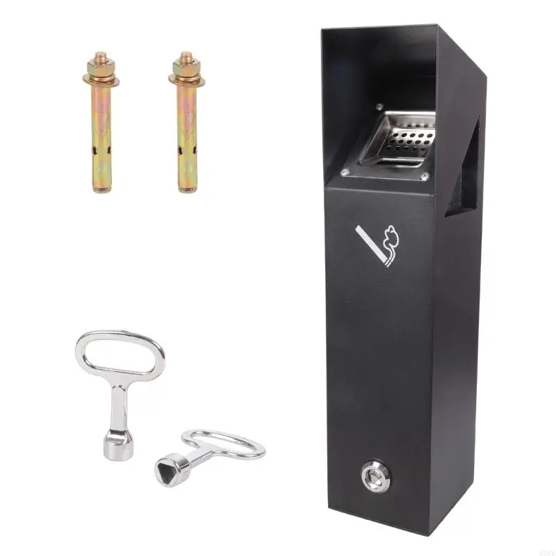 Wandmontierter Mülleimer für den Außenbereich mit einfacher Installation und Bodenöffnung für schnelle Reinigung, für B03E – Detail 4