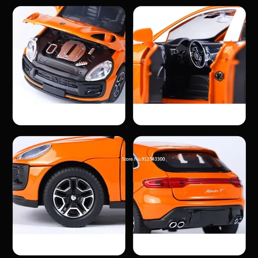 1:32 Porsche Macan Simulation Toy Car Model Alloy Diecast Sound Light Pull Back Scale Model Car Boys Birthday Collection Gifts 3