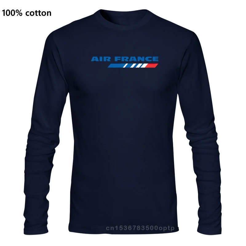 cotton shirts Man Clothing  New Brand-Clothing T Shirts Casual Cotton t-shirt Air France Black Men Casual Cotton T Shirt Summer Long Sleeve Pl cotton shirts T-Shirts