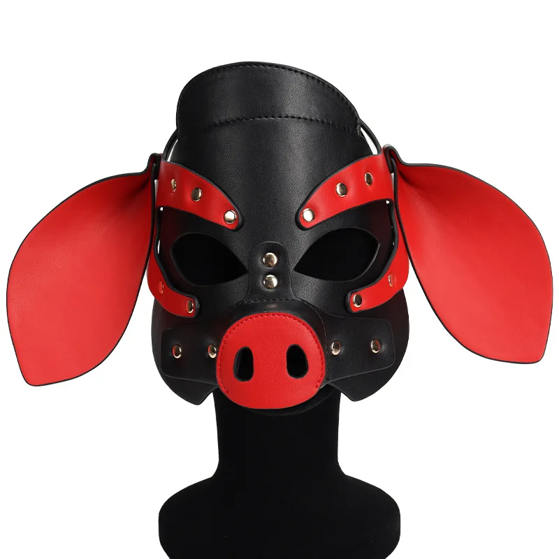 Pink Pig Mask Sexy Cosplay Costume Role Play Pig Full Head