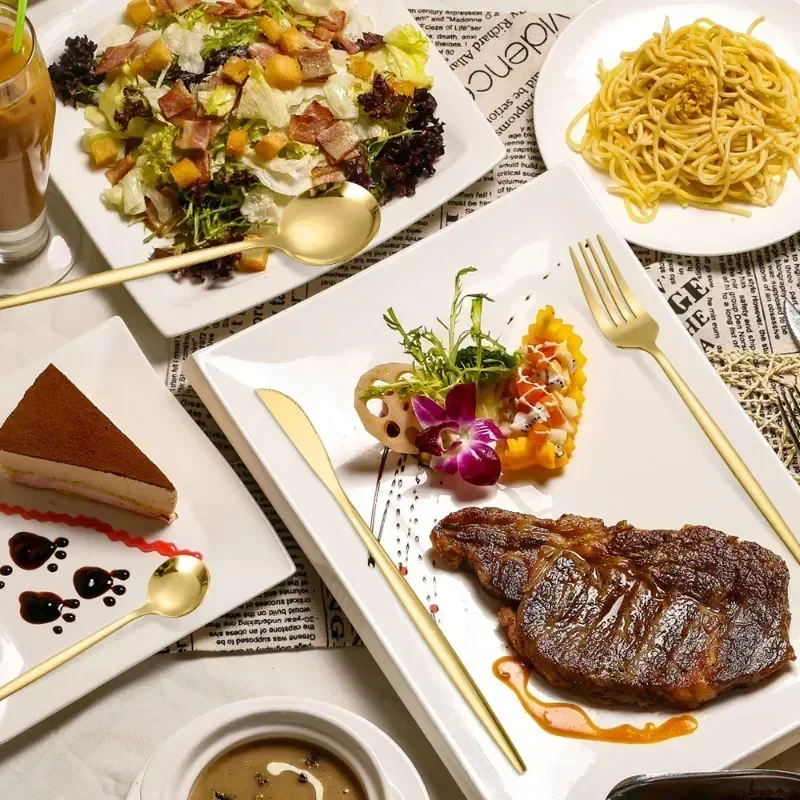 

Столовые приборы s, золотые столовые приборы, вилка, кухонный набор, столовая посуда, ложка, столовые приборы из нержавеющей стали, нож для фруктов, столовый черный 30 шт./набор