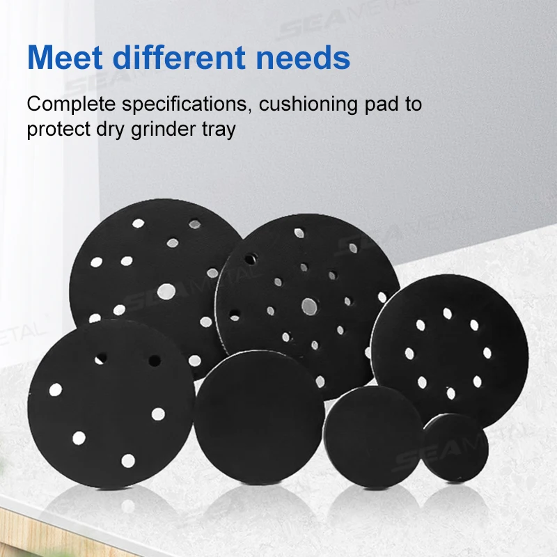 Interface Pad 2pcs 5 Inch 8 Holes 6 Inch 15 Holes Hook and Loop Soft Sponge Cushion er Pads For Sanding Disc Polish sanding discs sandpaper set polish sand paper sanding sticks sandpaper tools sander pads