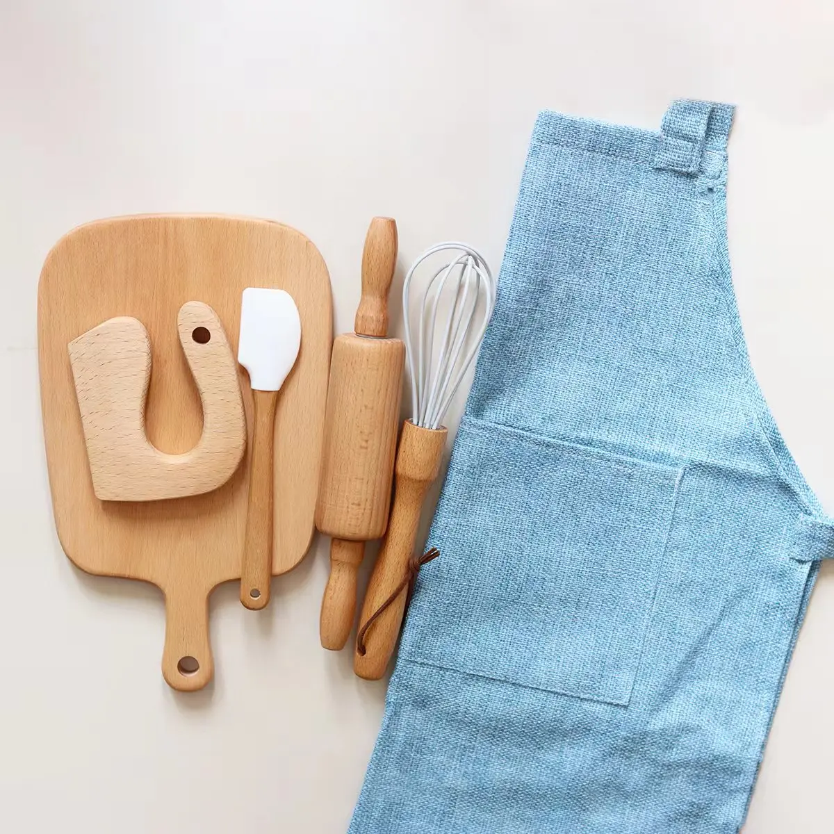 

7pcs Mini Kitchen Sets Toys Real Cooking Set for Kids Knife Kids Baking Set