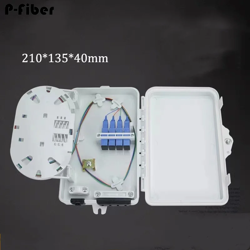 2pcs 4 cores fiber distribution box ABS 210x135x40mm FDB FC LC SC 4