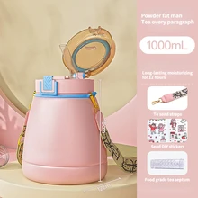 Thermos Cup Female Large Capacity High Appearance Level Potbelly Water Cup Children Student Cute Sippy Cup Portable Kettle