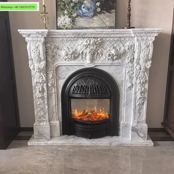 Stone Carving Fireplace