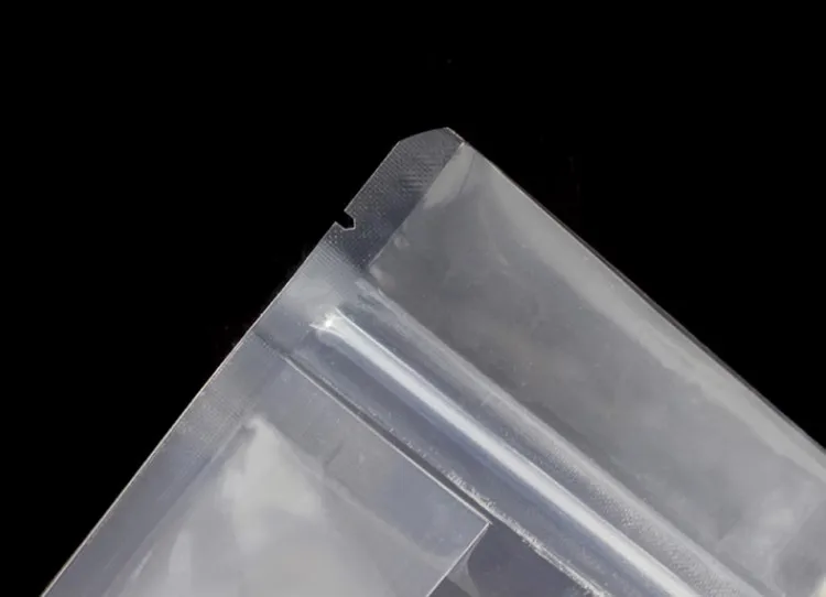 50pcs 3D Stand up Plastic Ziplock Storage Bag Clear Window Coffee Beans Sugar Snack Biscuit Nuts Beans Gifts Packaging Pouches 3