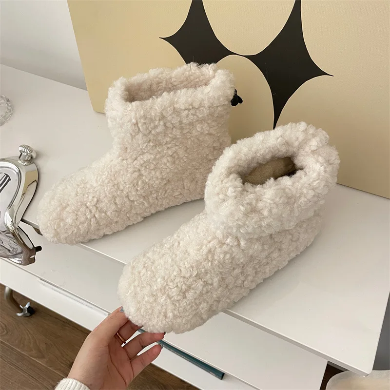 

Dropshipping Velvet Thickened Warm Snow Boots Winter Outdoor Lamb Wool Thick-Soled Short Boots Casual Versatile Women'S Boots