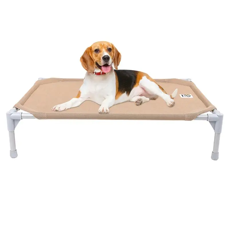

Elevated Pet Bed Raised Pet Cots With Frame Unique Pipe Connection Pet Sleeping Tool For Indoor Outdoor Camping Training Picnic