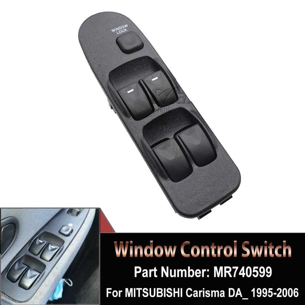 Mr740599 Per Mitsubishi Carisma Space Star 1995-2006 Car Electric Power Anteriore Sinistro Driver Alzacristalli Pannello Mr792845 Mr740599