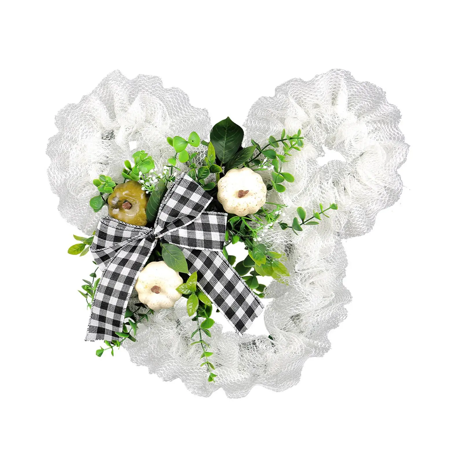Artificial Summer Flower Wreath Mesh Wall Hanger for Office Holiday Party