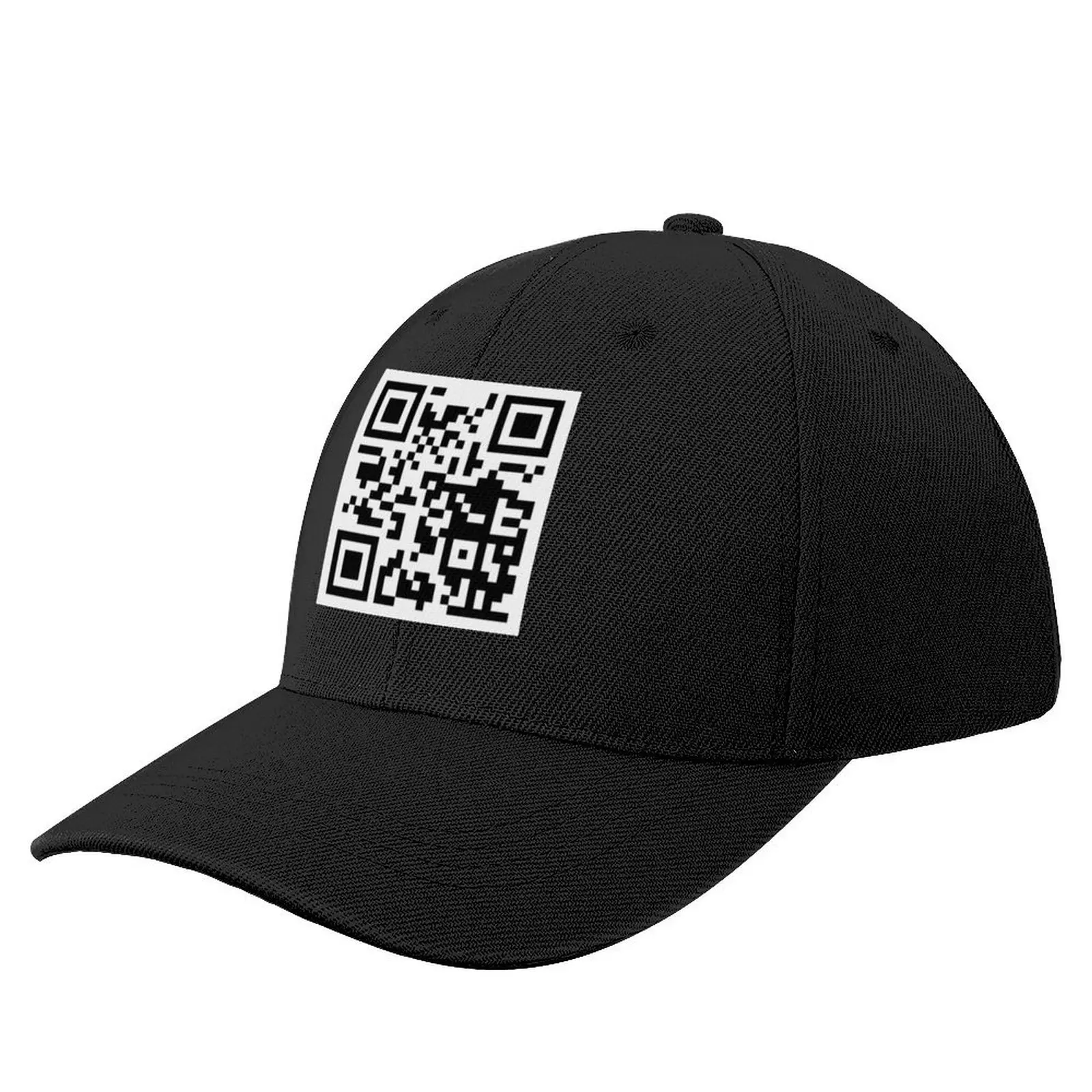 Rick Roll QR Code Baseball Cap Custom Cap Golf Hat Snapback Cap Women Caps Men's