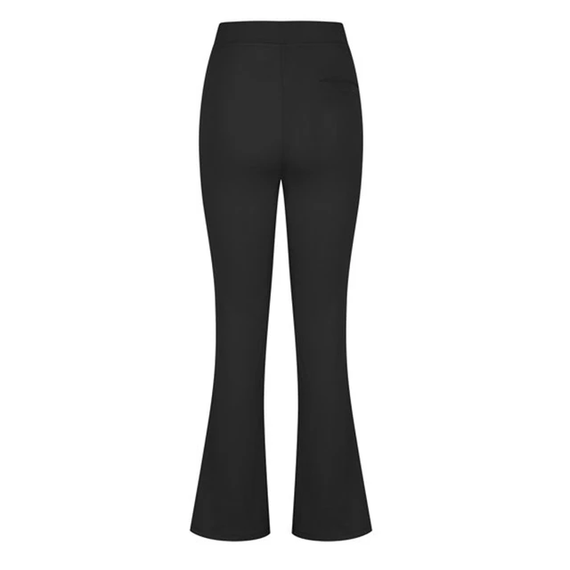 Pantalones de trabajo recortados de cintura alta para mujer, pantalones de  vestir a cuadros para mujer, pantalones de vestir casuales de negocios para  mujer - AliExpress