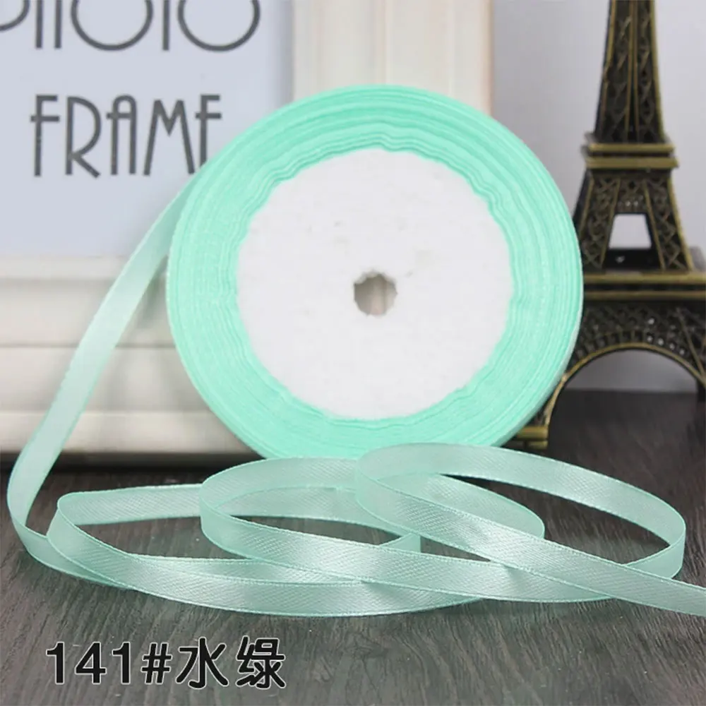 Satin Ribbons 22 Meters (25 Yards) 1/4" (6mm) Party Home Wedding Decoration Gift Wrapping DIY Material