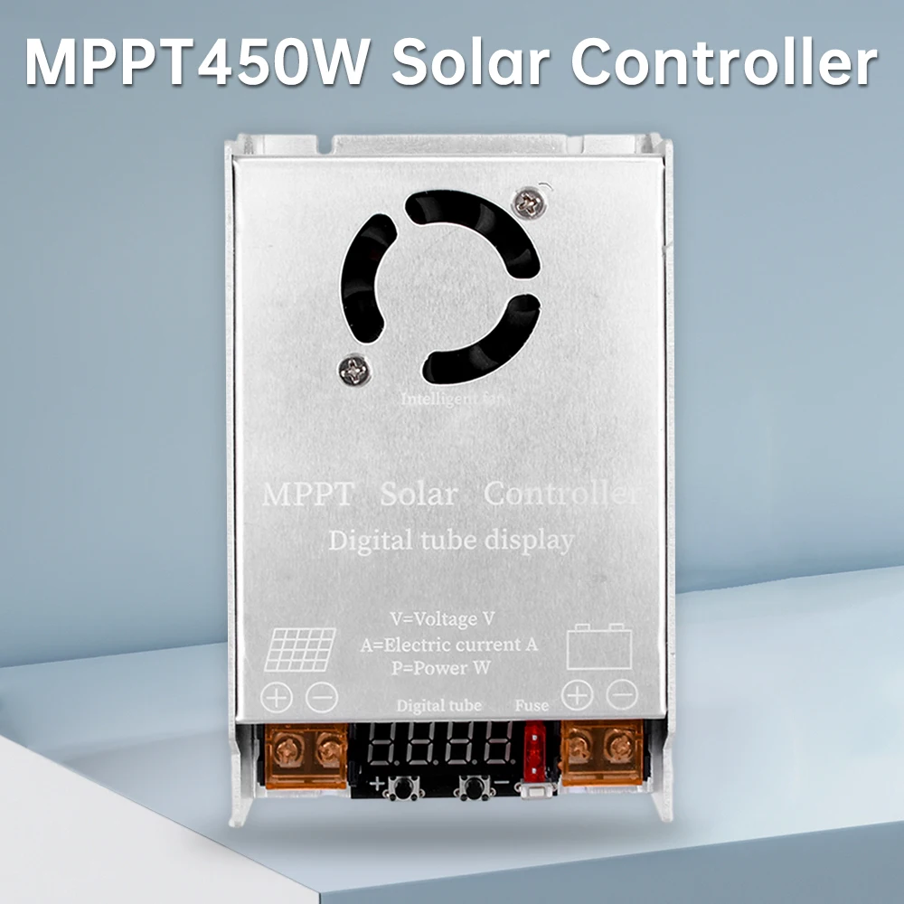 MPPT 450W Solar Booster Controller DC12-50V Step-up Charging For 24V 36V 48V 60V 72V For Lead acid/Lithium /Colloidal Batteries