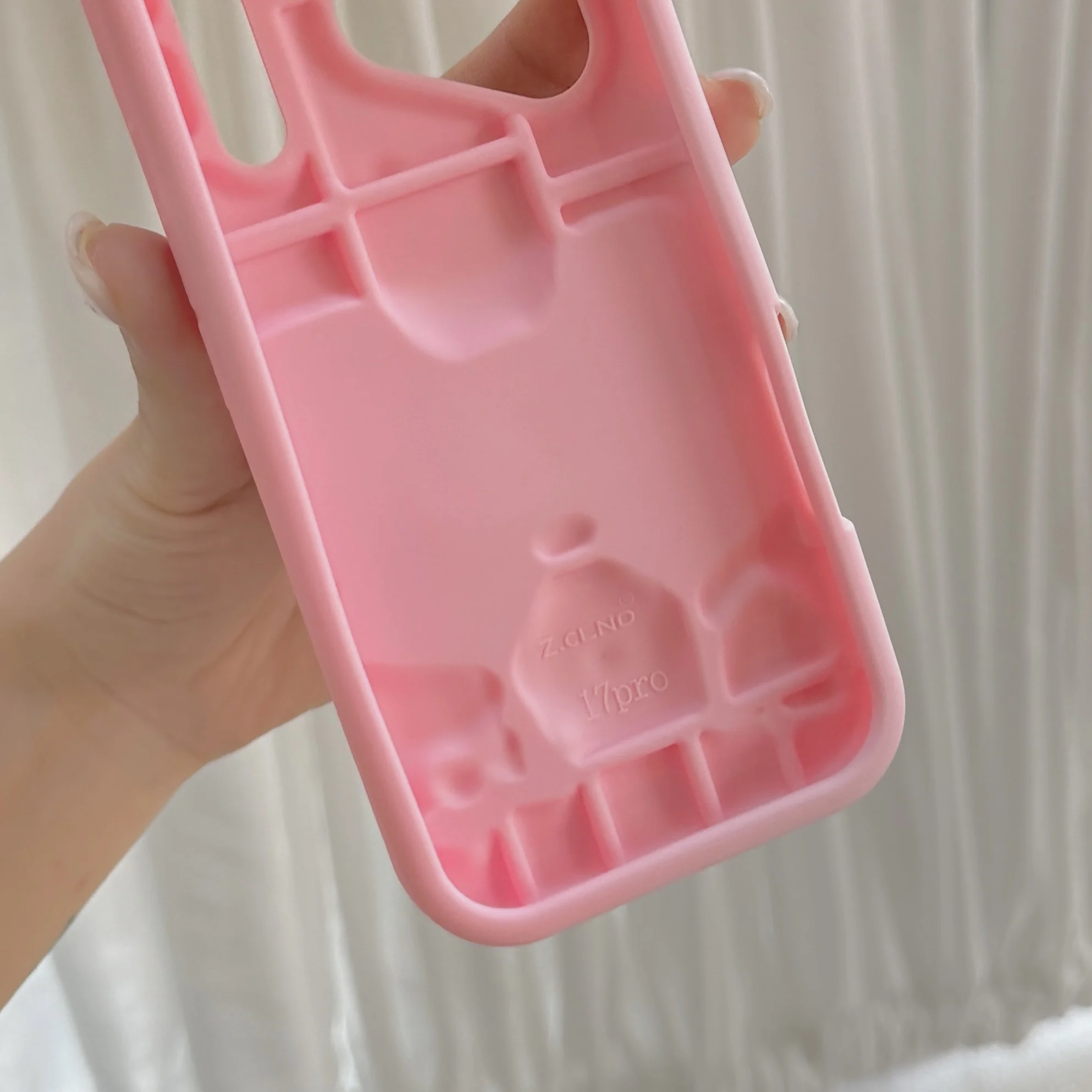 Kawaii Pink Bowknot Folding Stand Shockproof Phone Case - Soft Silicone Cover