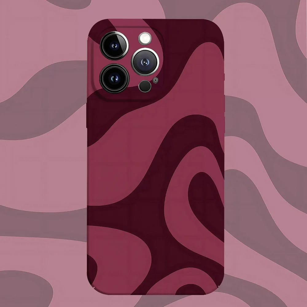 Burgundy Swirls Glossy Film Hard Phone Case