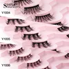 SHIDISHANGPIN Half Lashes Cat Eye Lashes 3D Natural Winged End Eye Elongated Eyelashes Fox Eye lashes Faux Mink Eyelashes Makeup