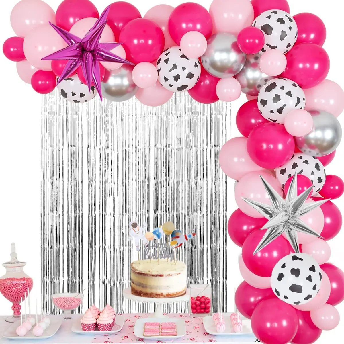 Disco Birthday Party Decorations - 60Pcs Western Disco Party