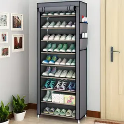 Multi-layer Simple Shoe Cabinet DIY Assembled Space-saving Shoe Organizer Shelf Home Dorm Storage Closet Dustproof Shoes Rack