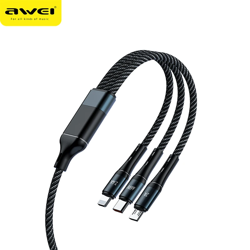 Micro USB + Tipo-C Kevlar Cable USB Cargador rápido QC 3.0 USB-C Móvil –  vogueti