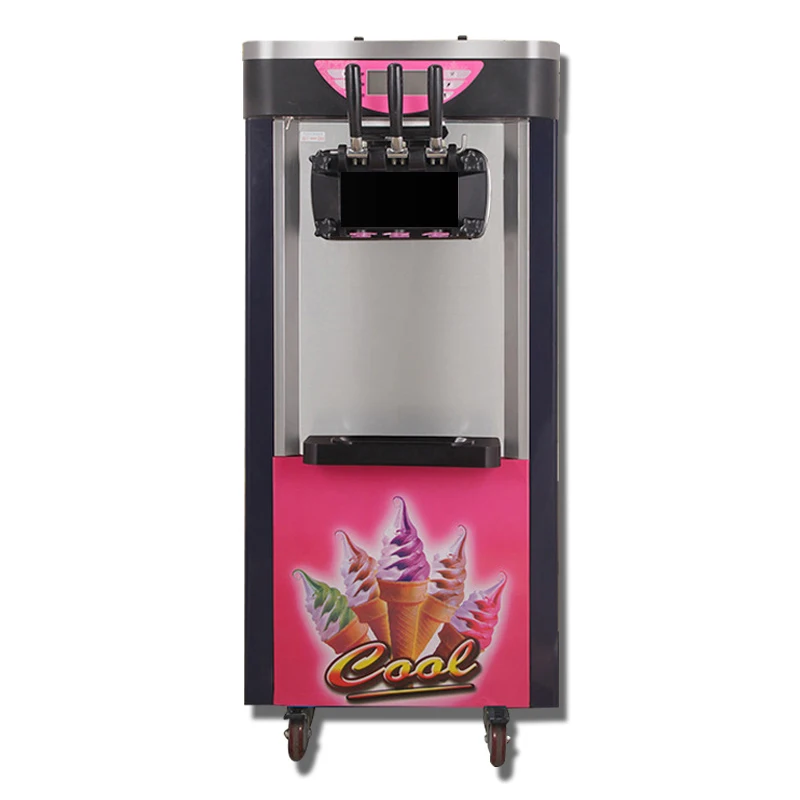 

Soft Ice Cream Machine Serve Yogurt Maker 3 Flavors Fridge to Make Electric Ice Cream 42L/ H Gallons Per Hour Commercial