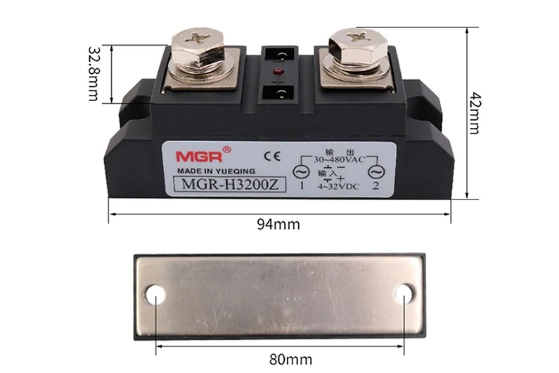 

mager SSR industrial grade module DC solid state relays control AC MGR H3200Z 200A DC-AC