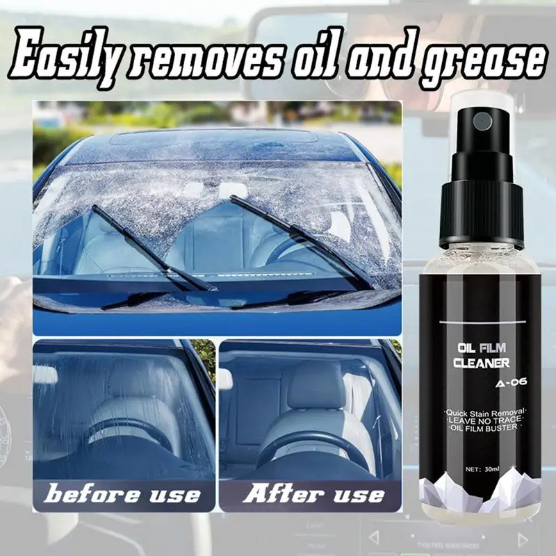 Car Glass Oil Film Remover Nano Ceramic Coating Quick Oil Film Remover Hydrophobic Care Detailing Spray Car Window Cleaner