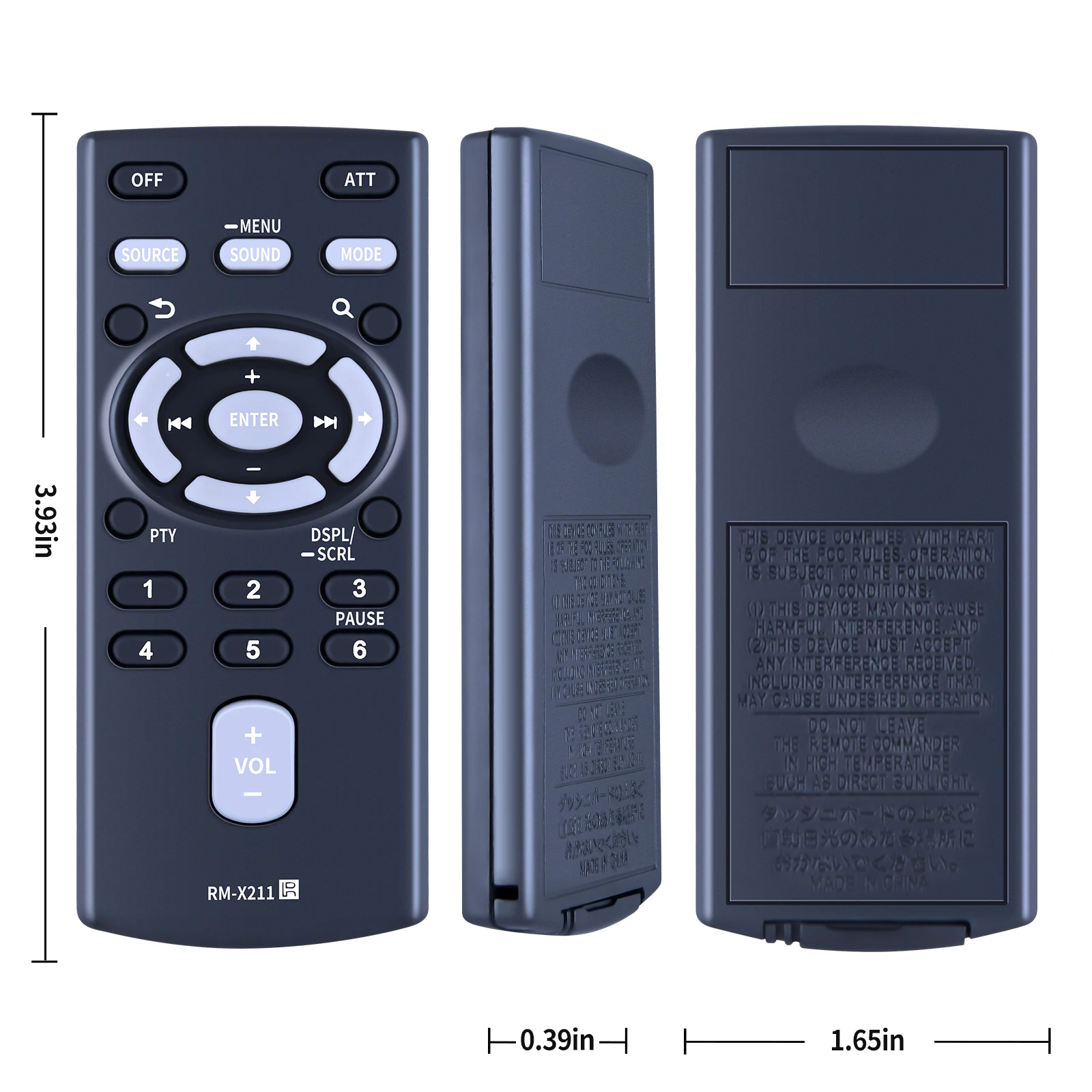 RM-X211 Replacement Remote Control For Sony Car Stereo - Compatible With Multiple Models